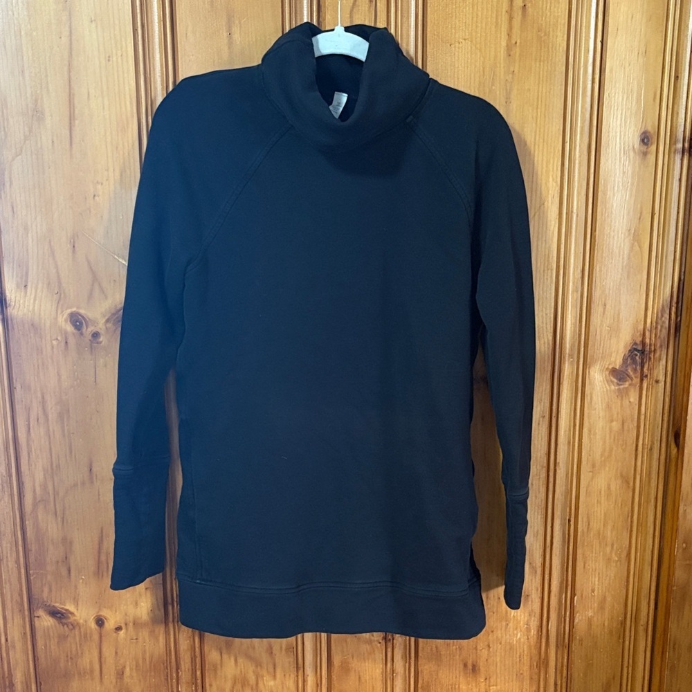 Lululemon Warm Your Core Long Sleeve Funnel Neck Pullover Black Size 10